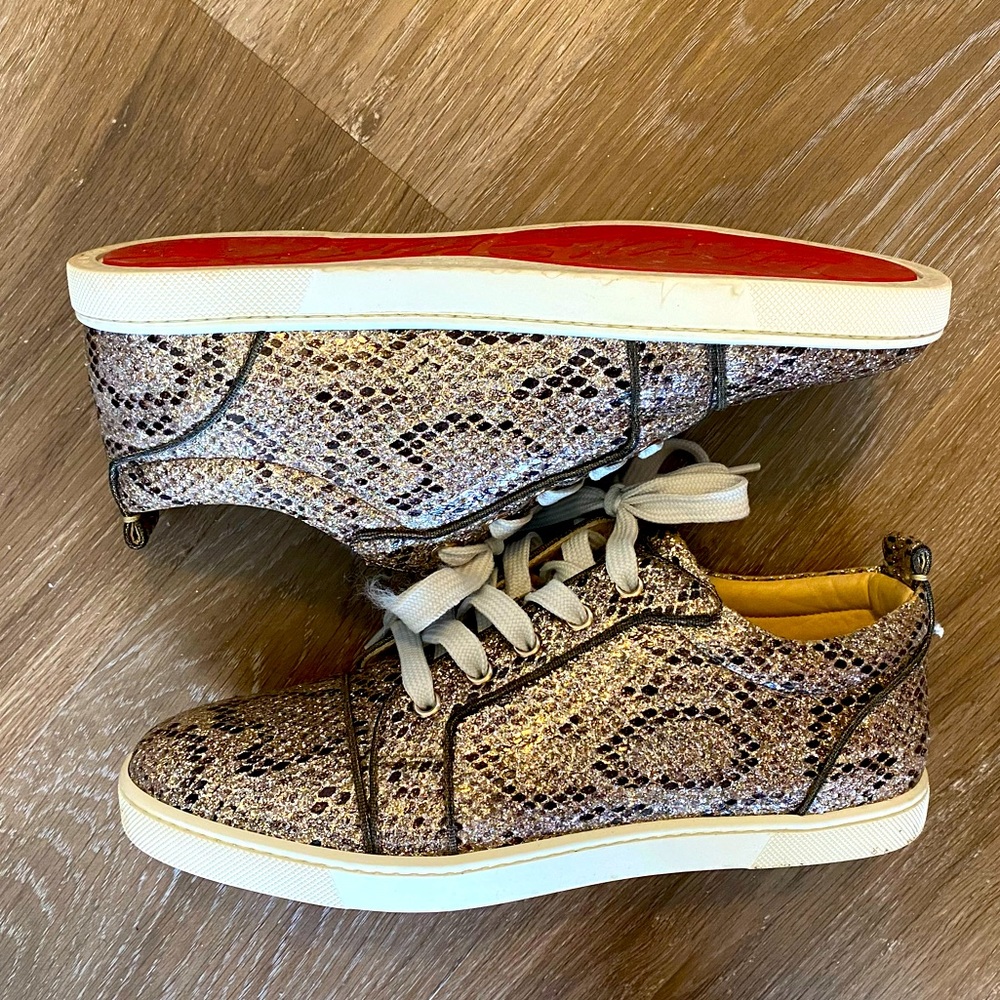 Christian Louboutin Gold Sneakers